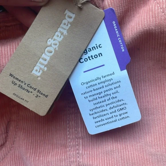 Patagonia, size 10, salmon pink corduroy shorts. - Picture 5 of 8